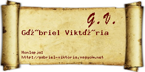 Gábriel Viktória névjegykártya