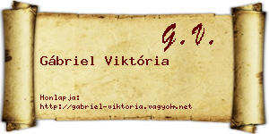 Gábriel Viktória névjegykártya